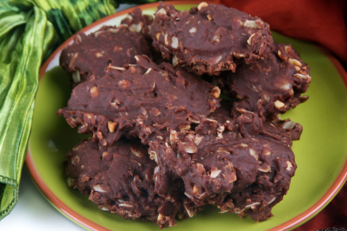 No-Bake Chocolate, Coconut, Peanut Butter Cookies