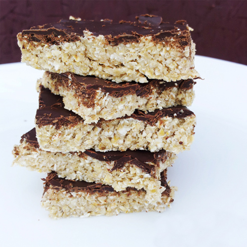 Dark Chocolate, Coconut Oat Bars