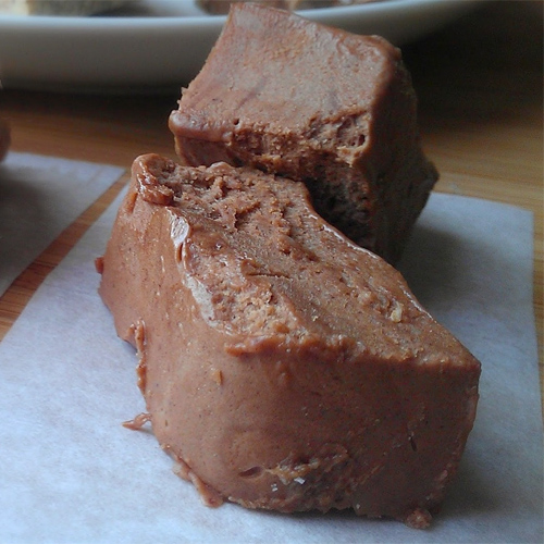 Chocolate, Peanut Butter Freezer Fudge