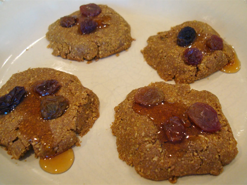 No-Bake Coconut Oil, Flaxseed Cookies