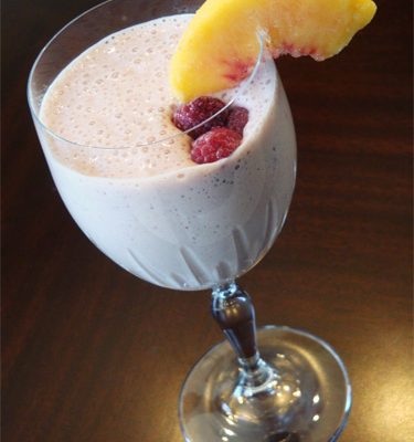 Raspberry, Peach Melba Smoothie