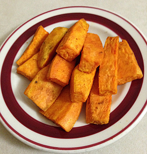 Sweet Potato Wedges with Coconut Oil