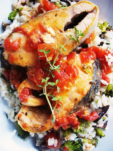 Salmon with Coconut Milk Sauce