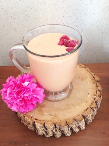 Raspberries Visit the Tropics Smoothie
