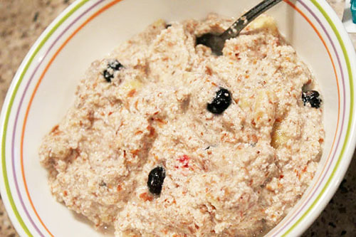 Fresh Coconut Milk Fruit Porridge