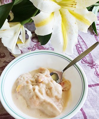 Honey, Peach, Coconut Ice Cream